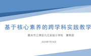 微讲座第19期　基于核心素养的跨学科实践教学--曹艳丽